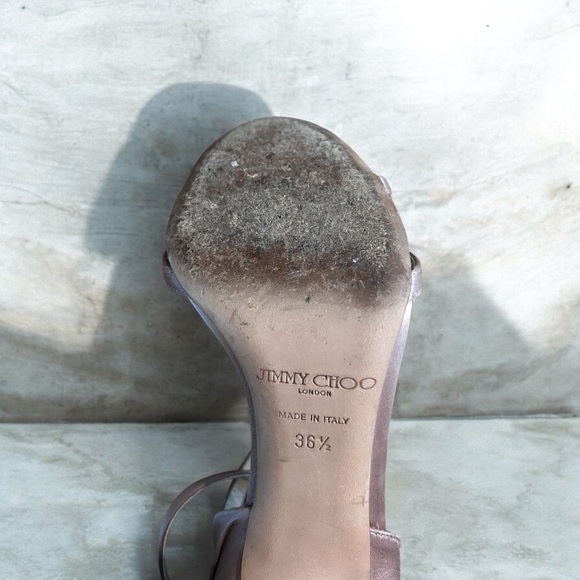 Jimmy Choo Pink Strappy Heels with Bow Detail - Picture 4 of 5